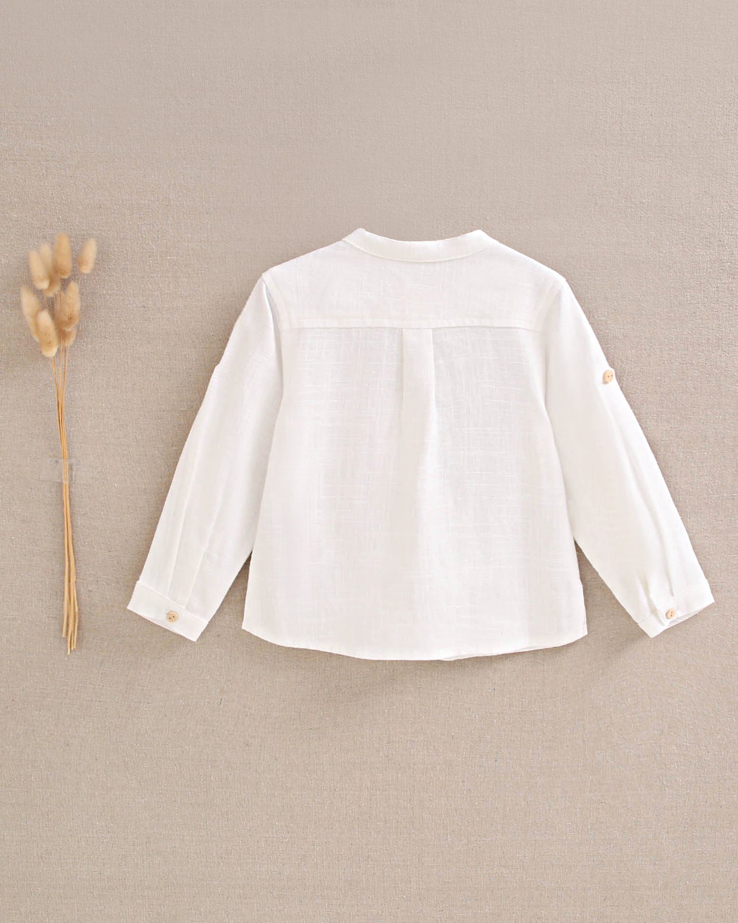 Camisa bebé niño blanca manga larga