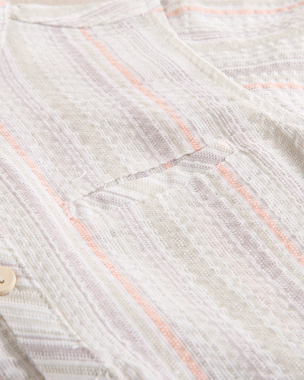 Camisa niño de rayas naranja, gris y verde, con cuello mao