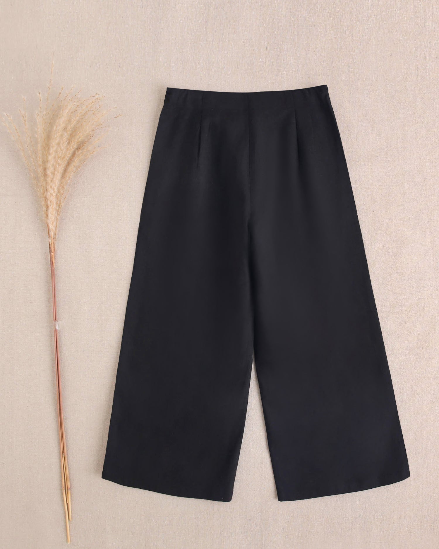 Pantalón niña negro de lino