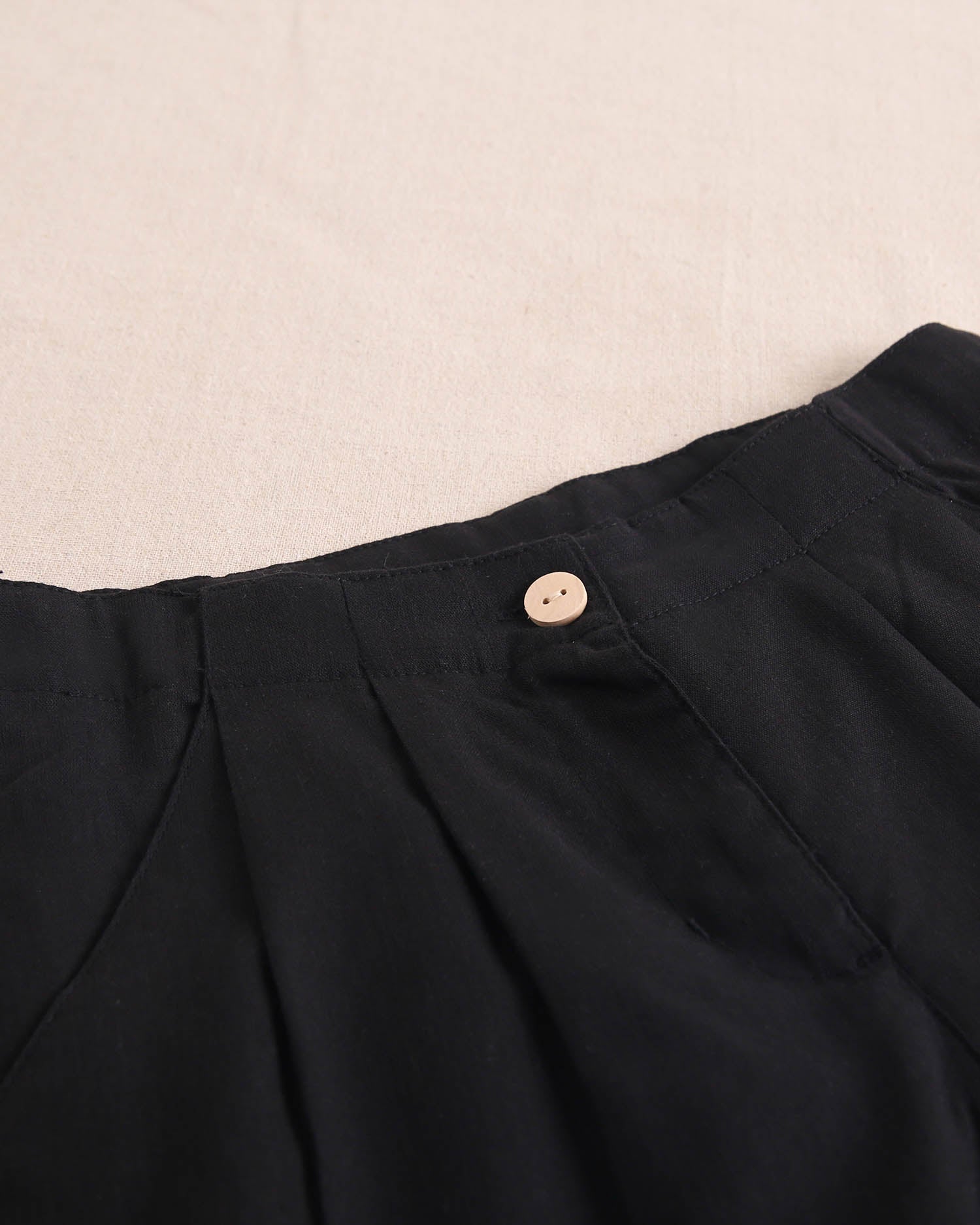 Pantalón niña negro de lino