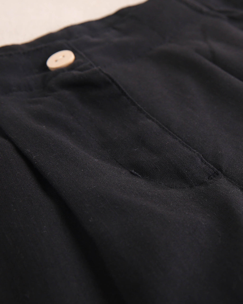 Pantalón niña negro de lino
