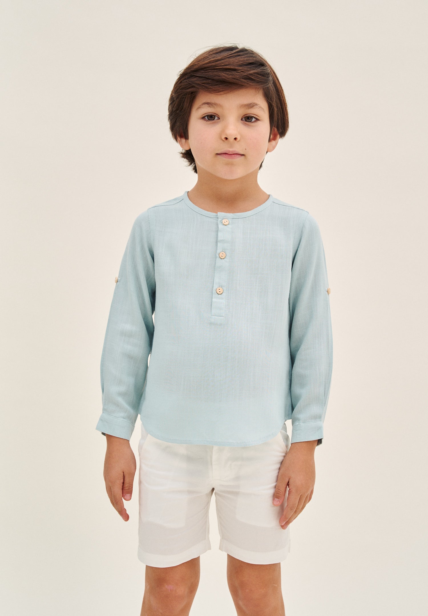 Camisa niño azul cielo