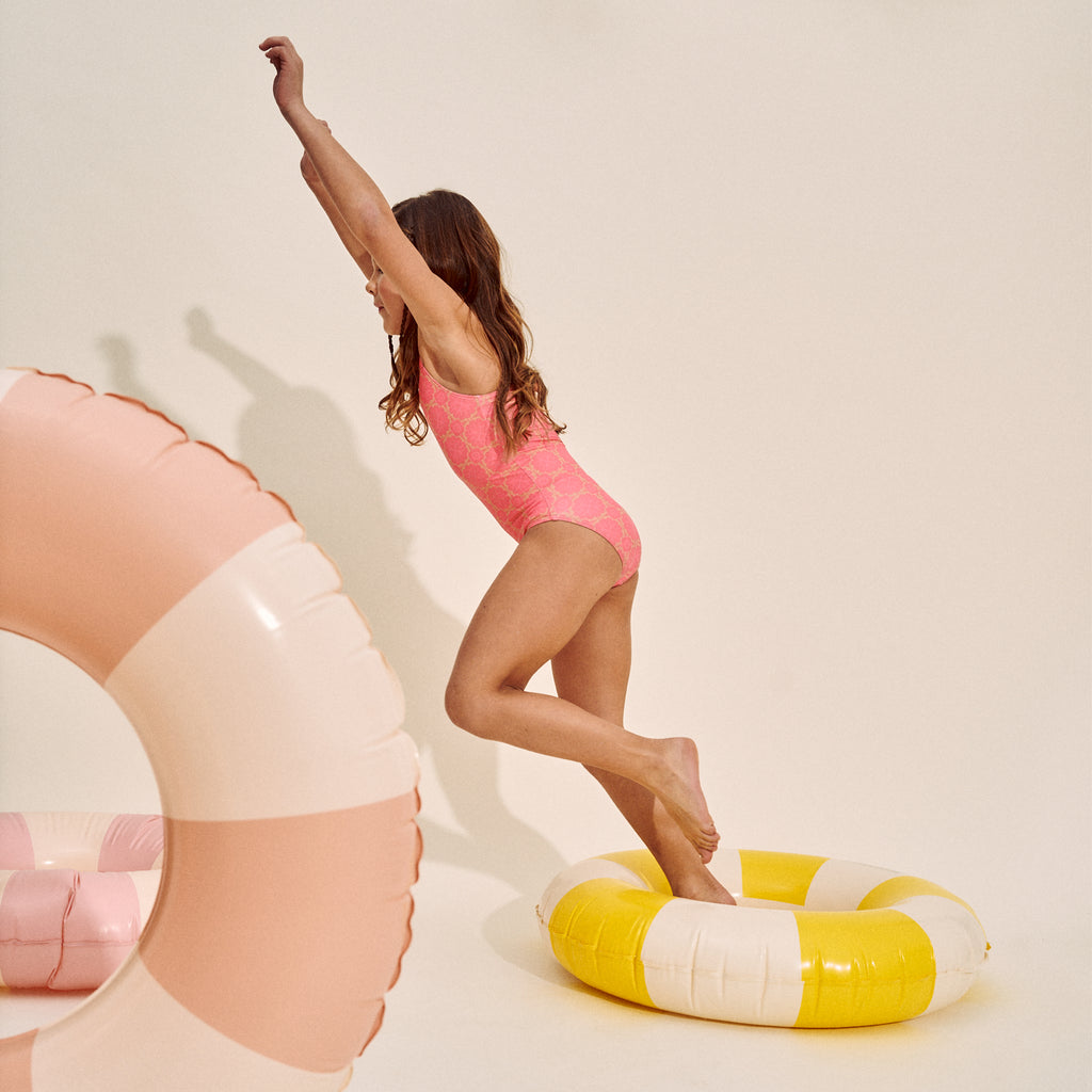 Traje de baño niña fucsia