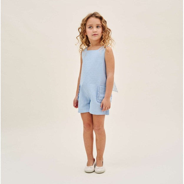 Enterito corto niña celeste