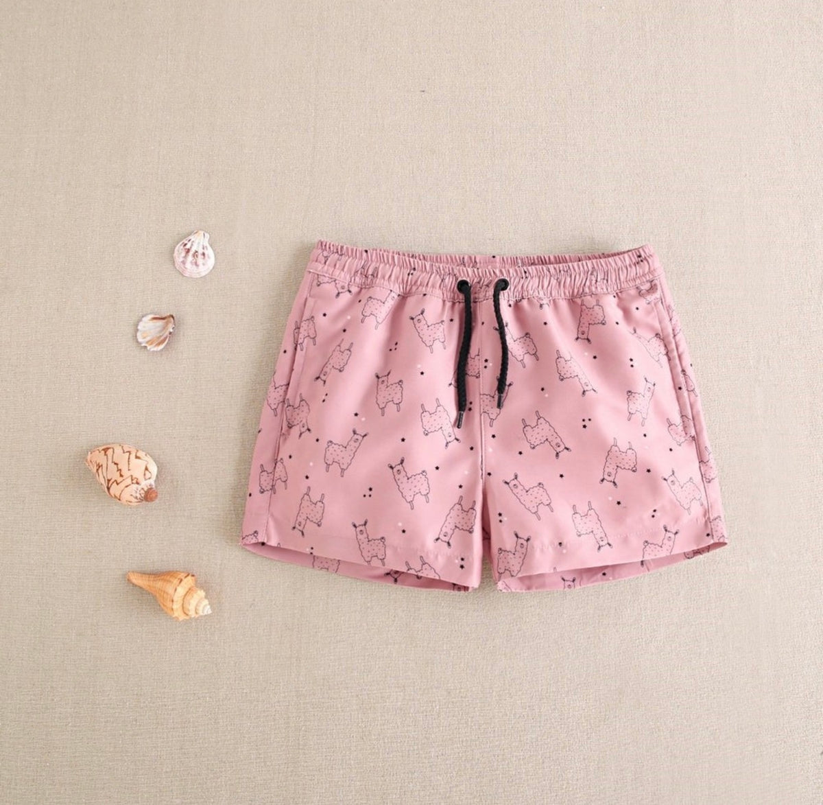 Traje de baño niño color rosa empolvado