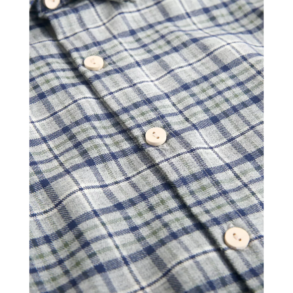 Camisa de bebé niño de cuadros azul marino y verde
