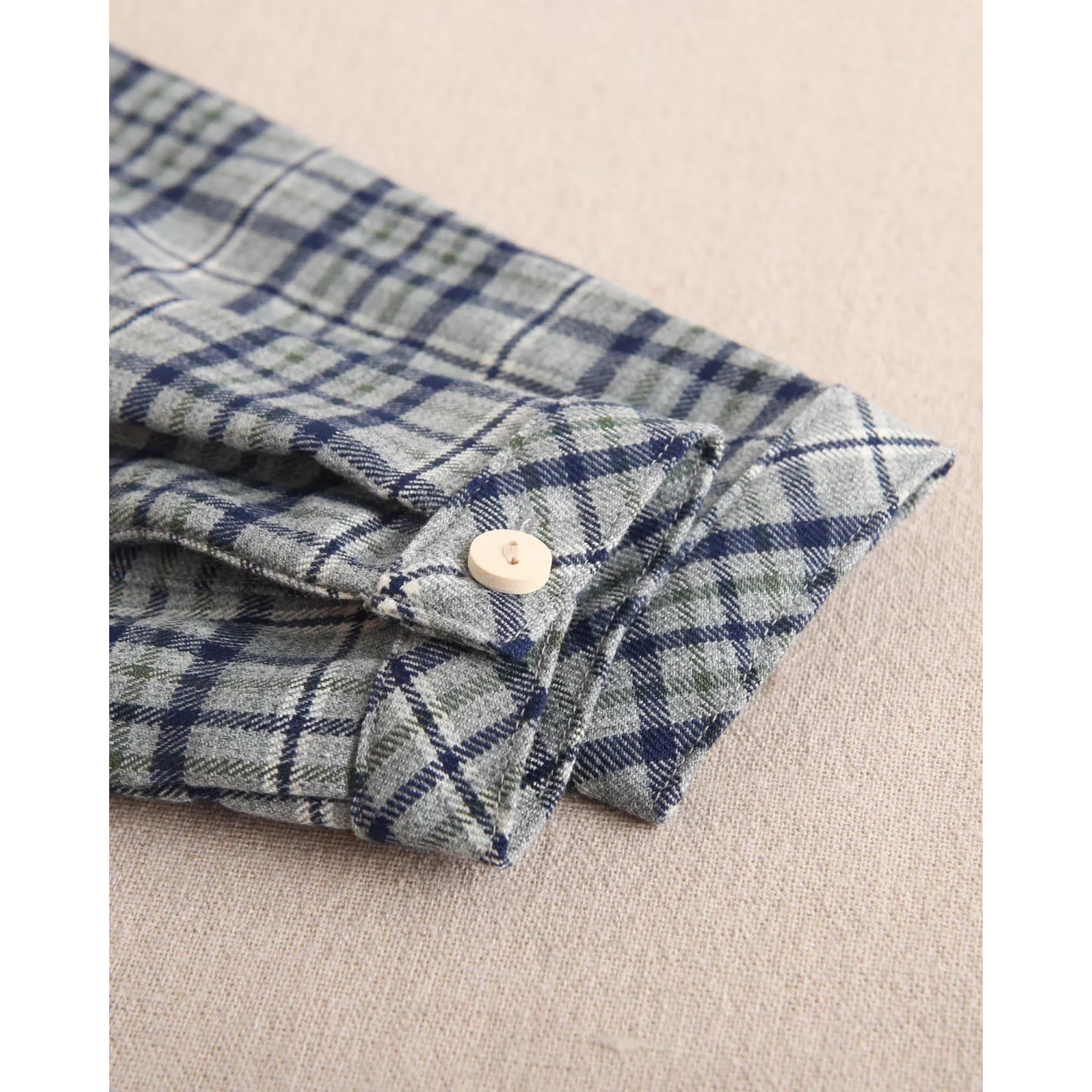 Camisa de niño de cuadros azul marino y verde