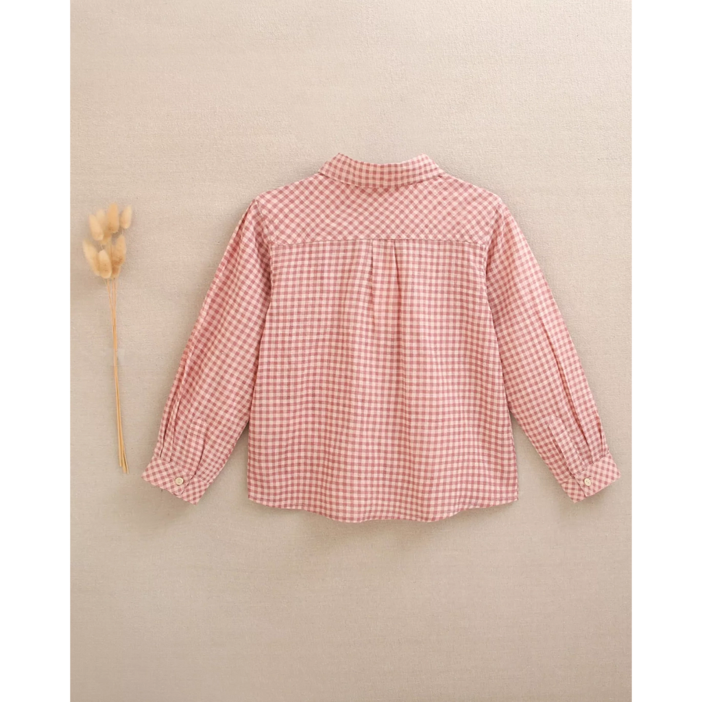 Camisa de niño de manga larga de cuadros