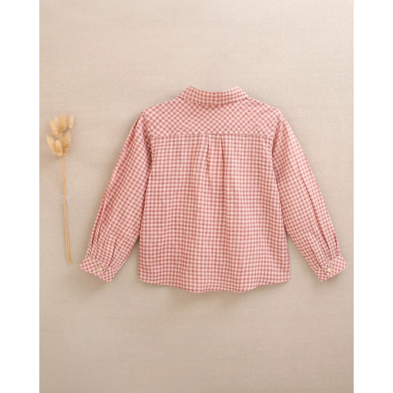 Camisa de niño de manga larga de cuadros