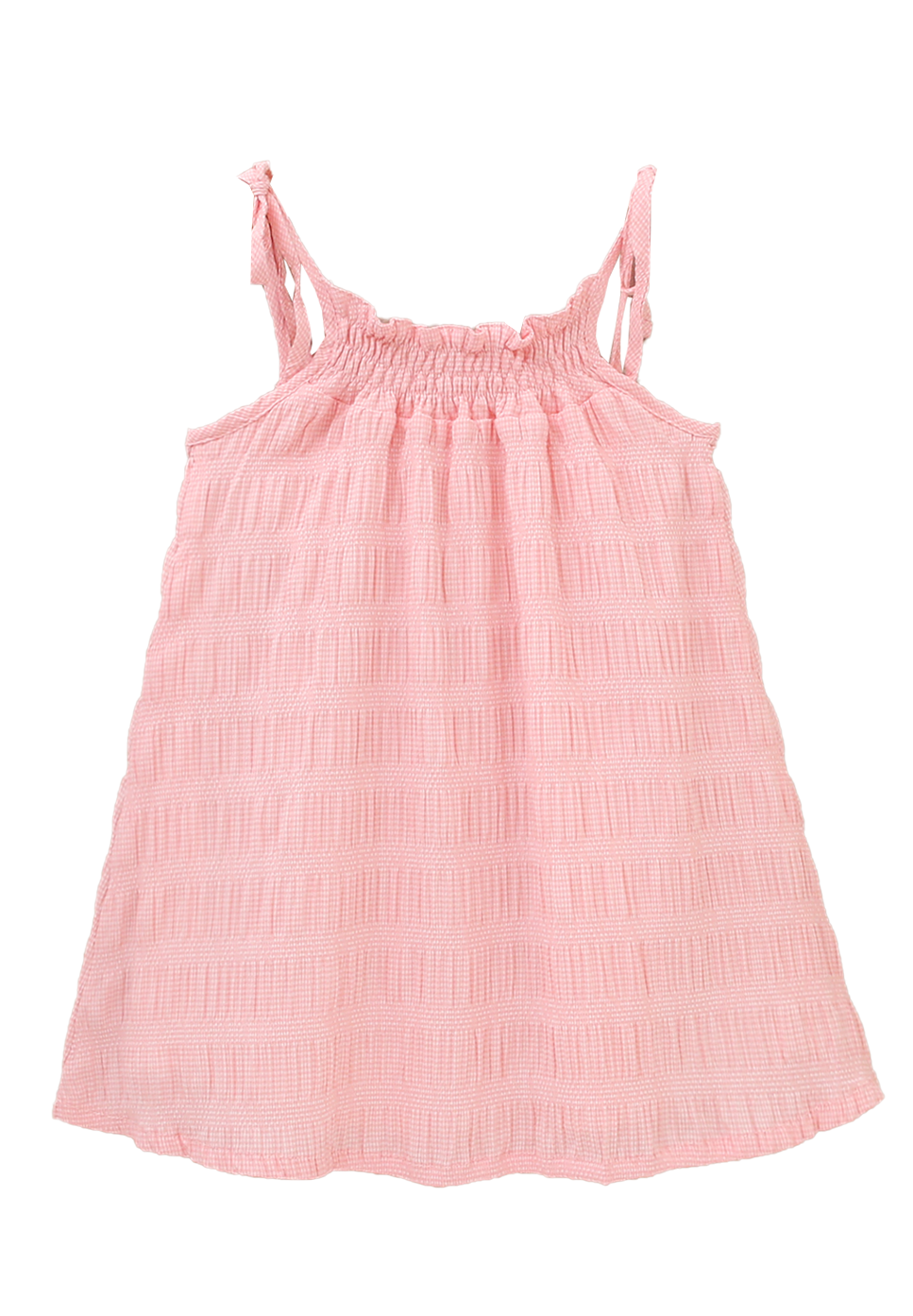 Vestido de niña rosa con tirantes