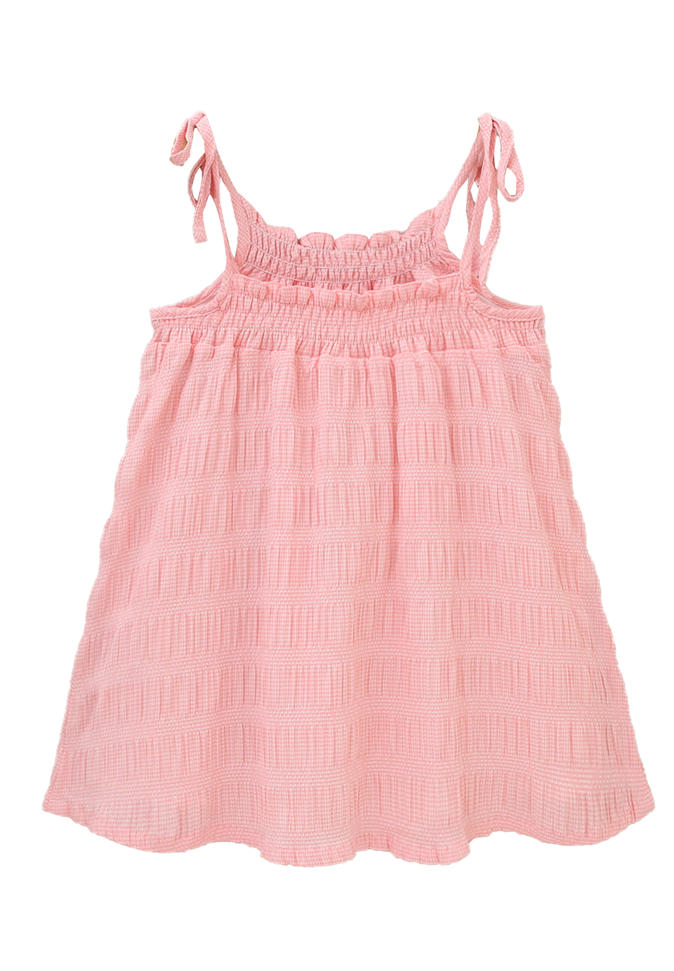 Vestido de niña rosa con tirantes