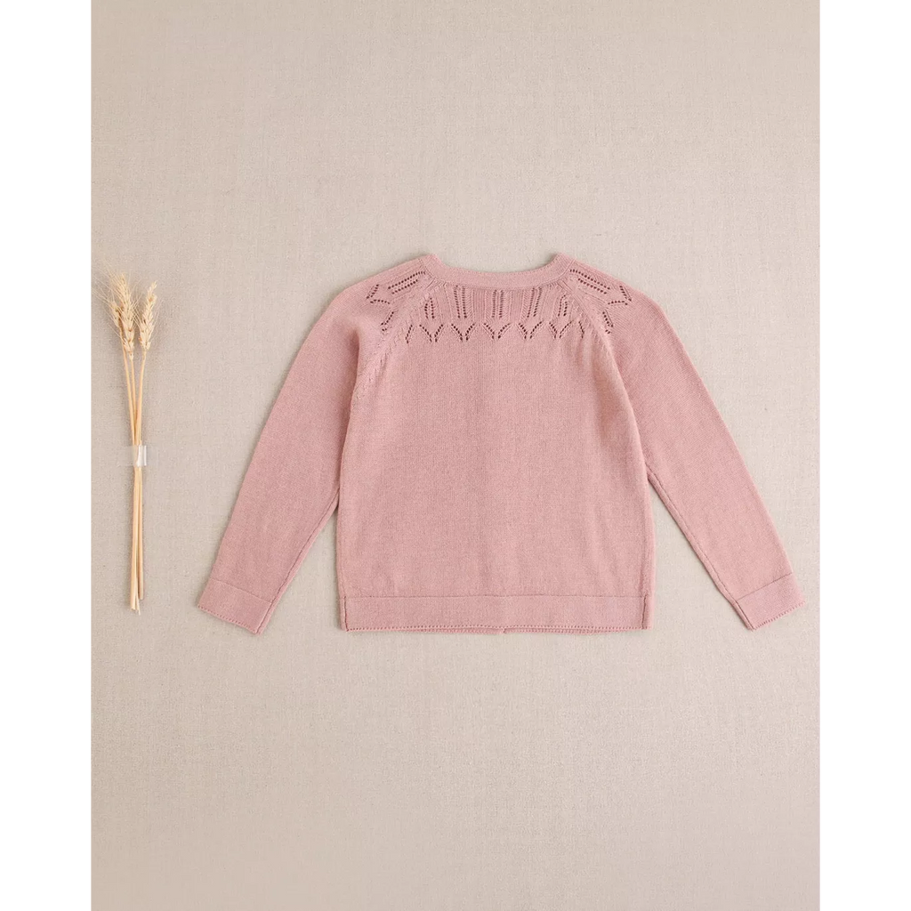 Chaleco Jersey de bebé niña de punto color rosa