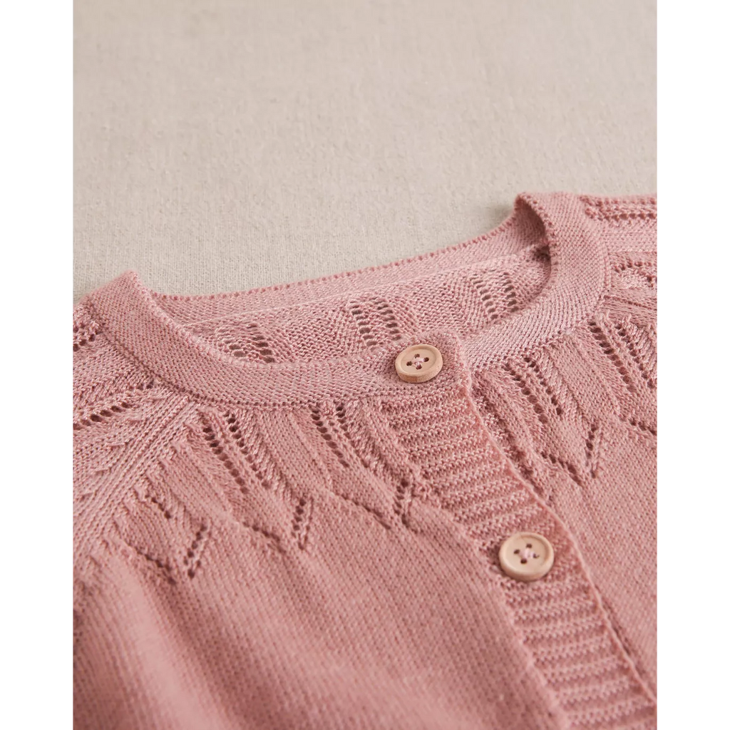 Chaleco Jersey de bebé niña de punto color rosa