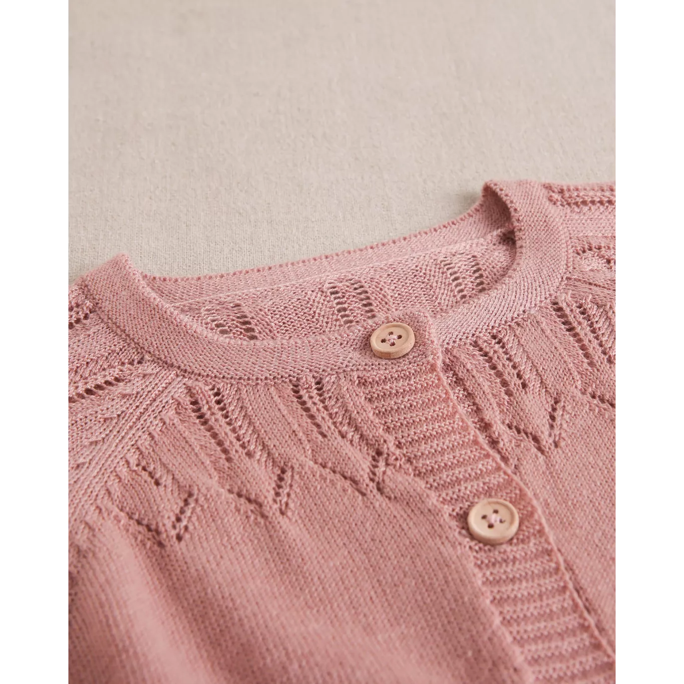 Chaleco Jersey de bebé niña de punto color rosa