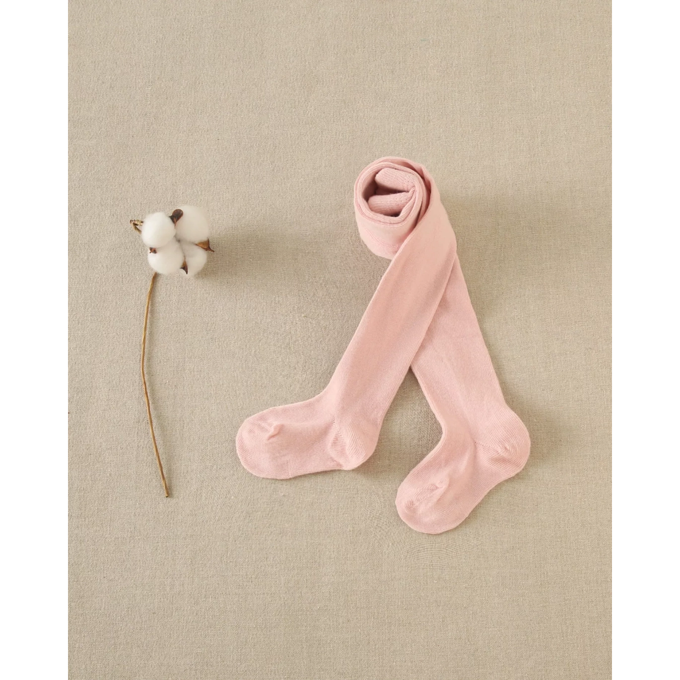 Leotardo liso de bebe color rosa palo
