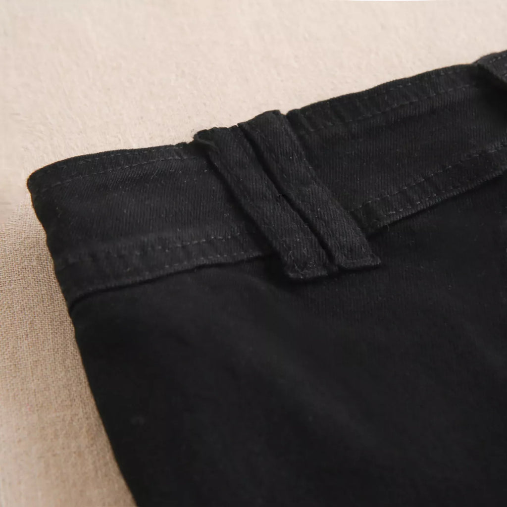 Jeans de niña en negro tipo culotte