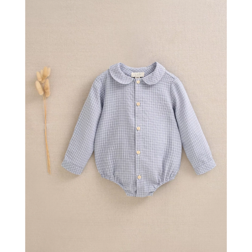 Ranita de bebé niño de cuadro vichy azul