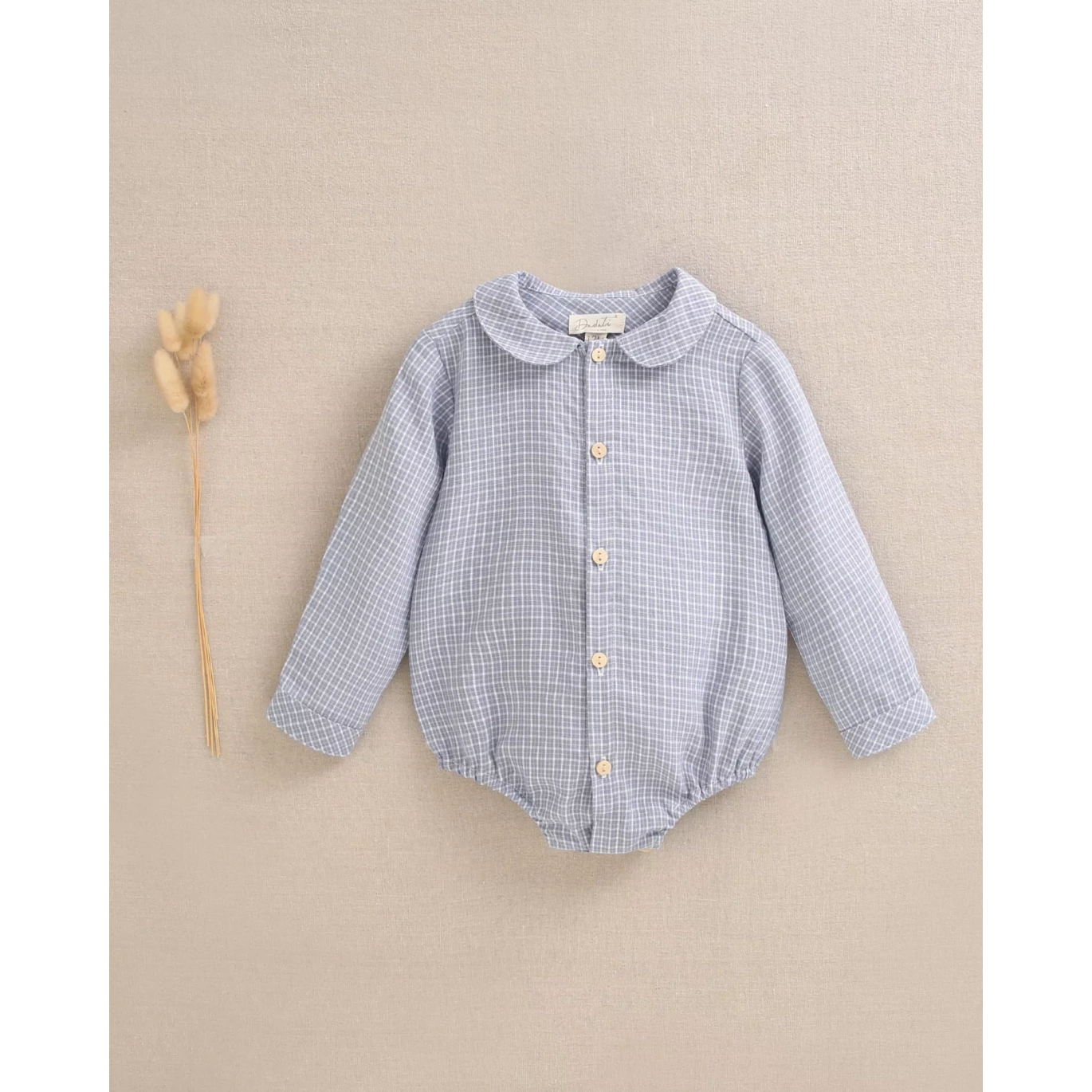 Ranita de bebé niño de cuadro vichy azul
