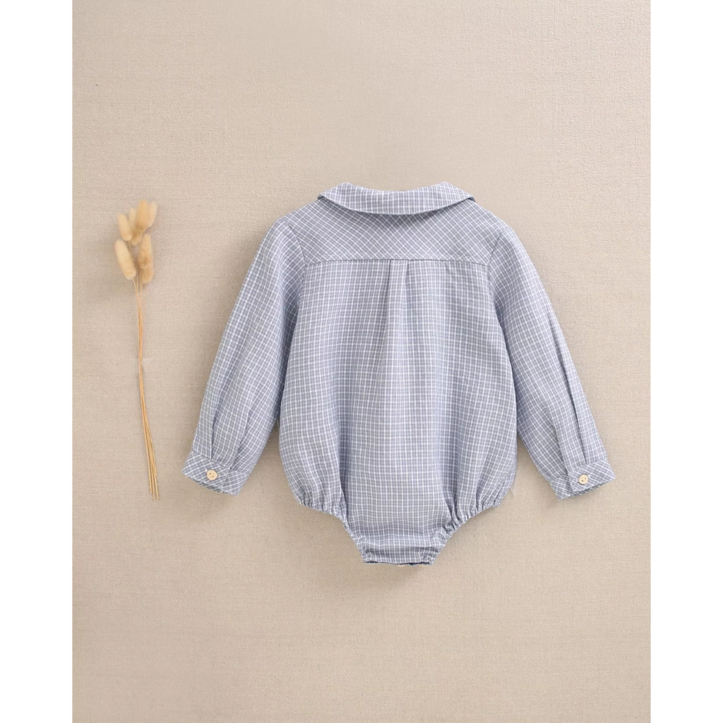 Ranita de bebé niño de cuadro vichy azul