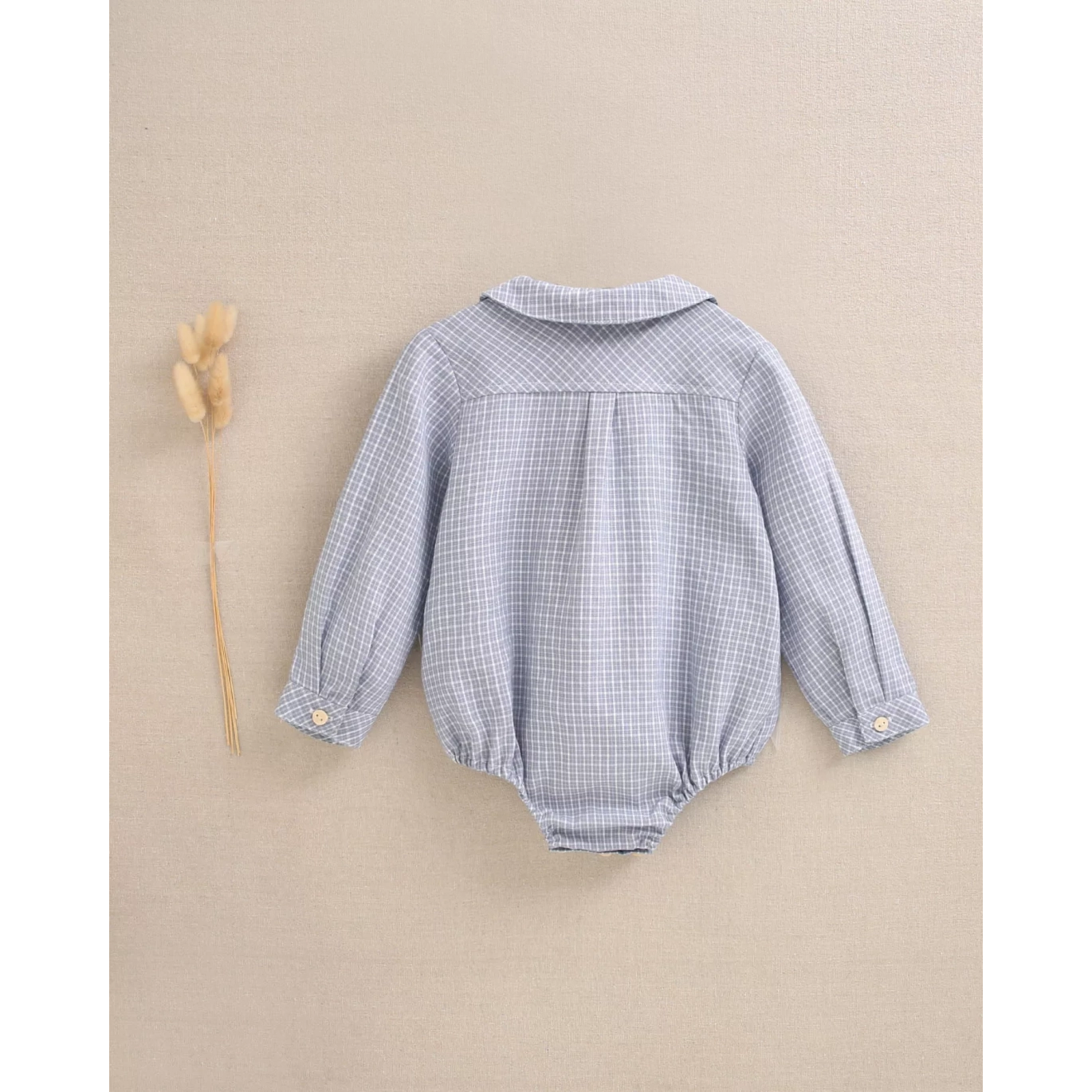 Ranita de bebé niño de cuadro vichy azul